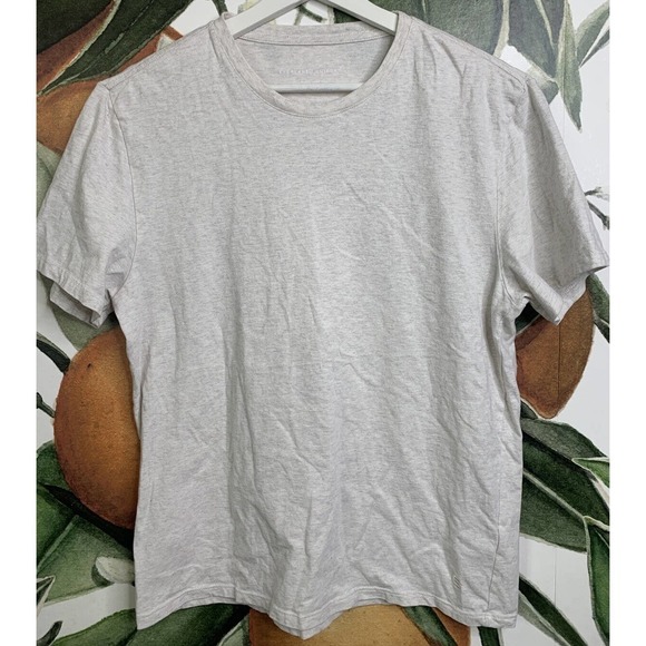 Everlane Uniform T Shirt Mens Medium Oat 100% Organic Cotton Crew Neck - Picture 1 of 3